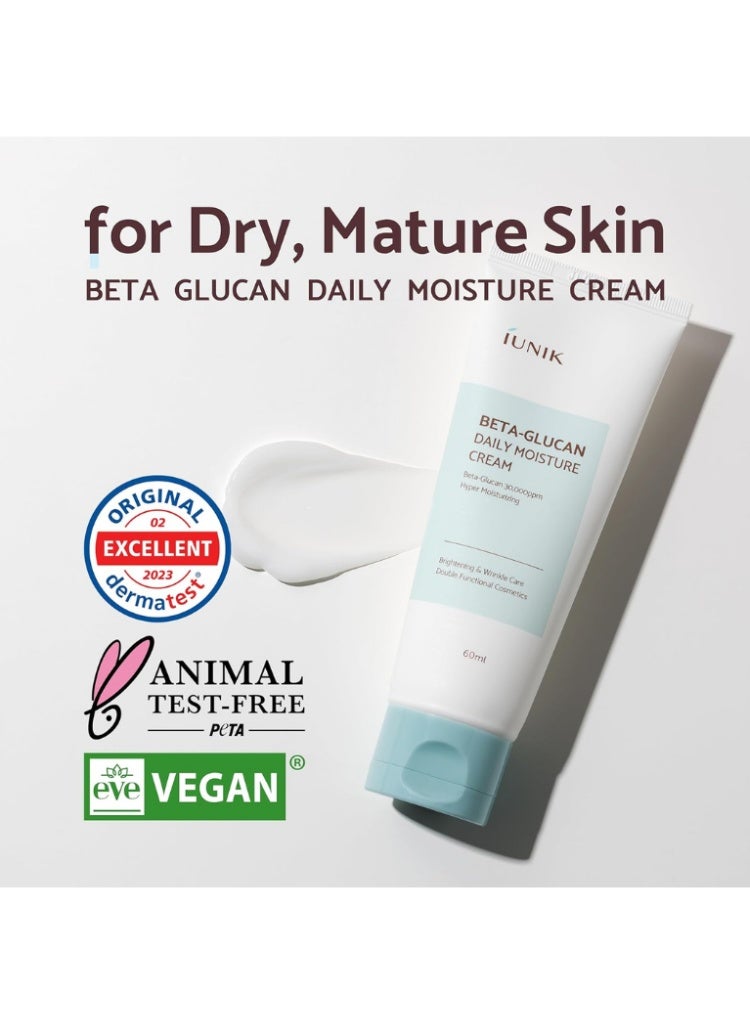 iUNIK Dry, Dehydrated Skin Relief – iUNIK Beta Glucan Daily Moisture Cream for Deep Hydration, Barrier Repair & Long-Lasting Softness - Image 3